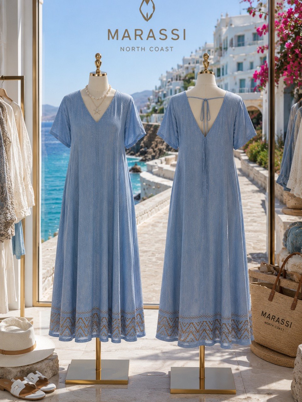 Santorini Breeze Dress (Restocked)