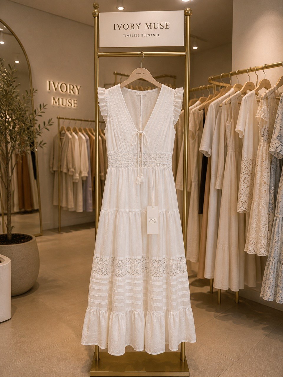 Coastal Pearl Turkish Dress