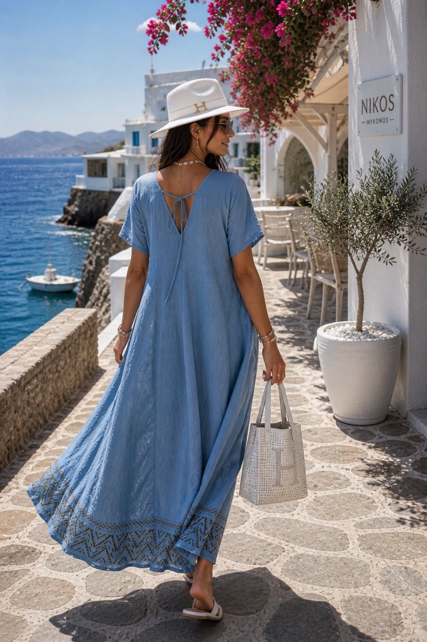 Santorini Breeze Dress (Restocked)